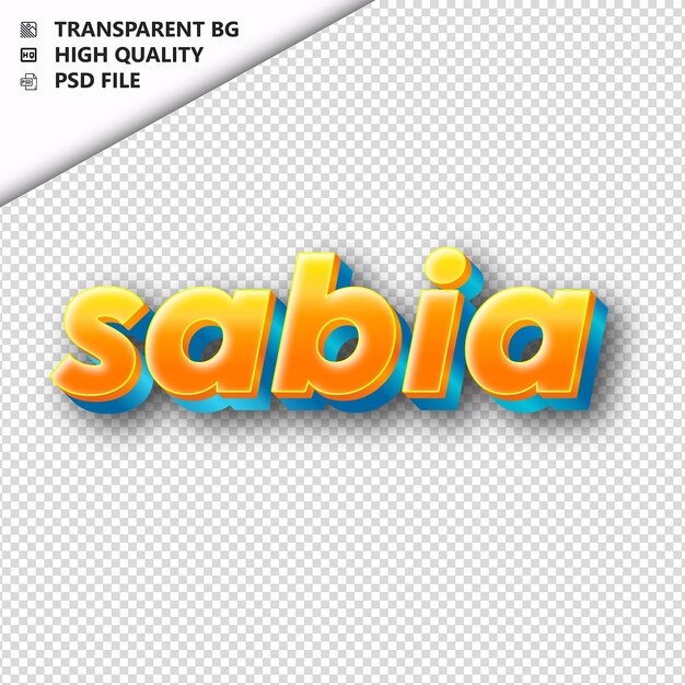 PSD sabiamade de texto laranja com sombra transparente isolado