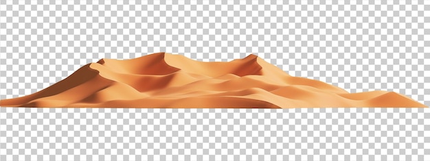 PSD le sable du désert isolé sur un fond transparent png psd