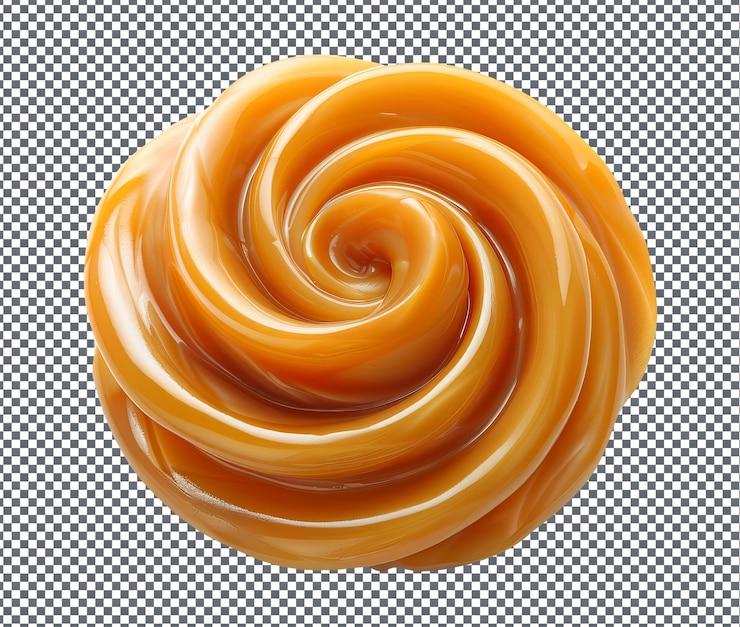 PSD saboroso caramel swirl isolado em fundo branco