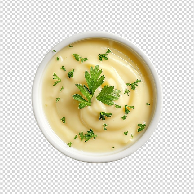 PSD saboroso molho de bechamel isolado em fundo transparente png