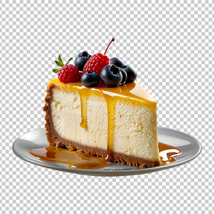 PSD saboroso pastel de queso aislado en un fondo transparente psd premium