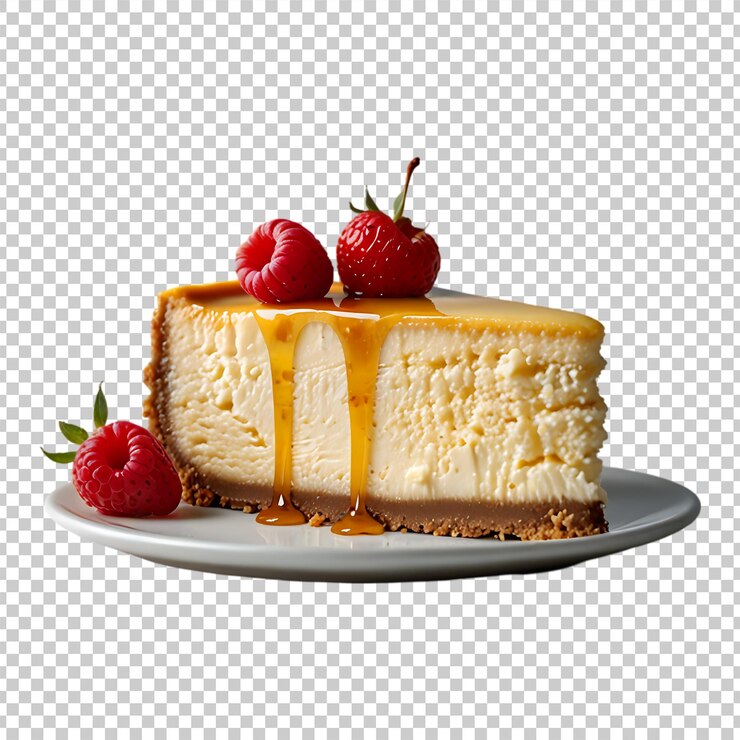 PSD saboroso pastel de queso aislado en un fondo transparente psd premium