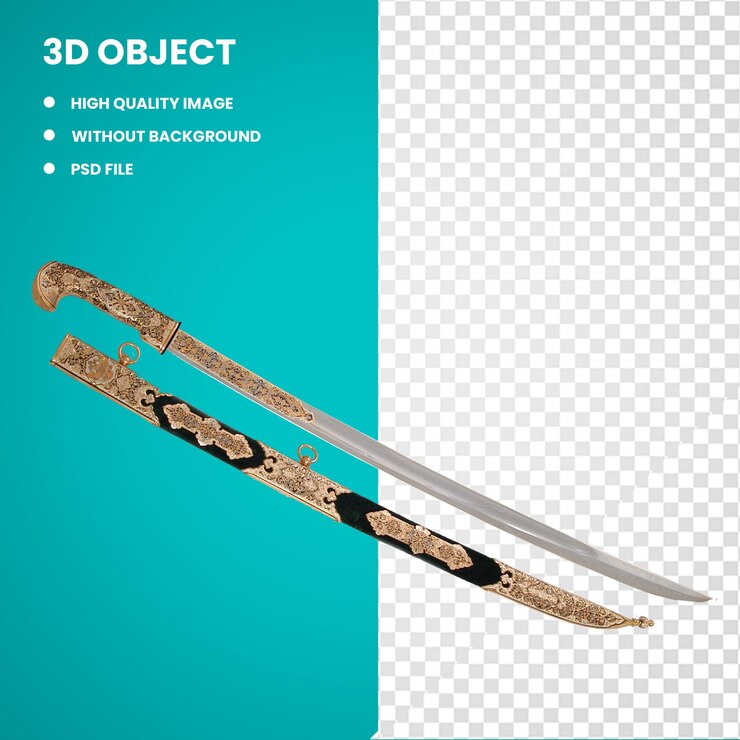 PSD sabre 3d terek cossacks cuchillo shashka stanitsa