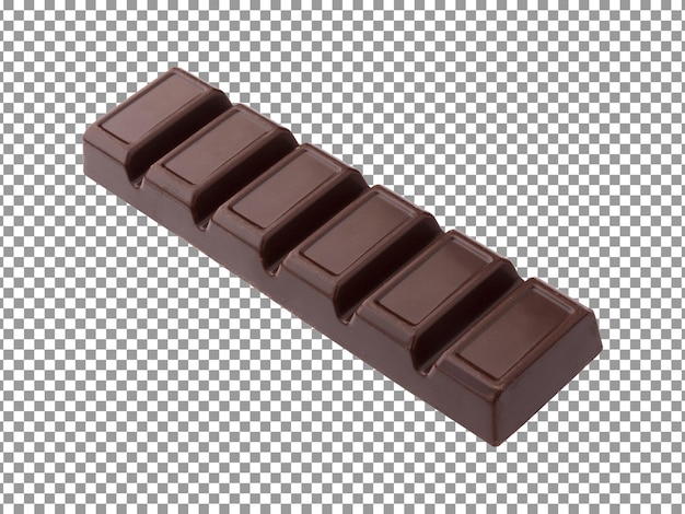 Sabrosa barra de chocolate aislada sobre fondo transparente