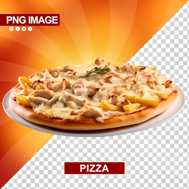 PSD una sabrosa pizza de queso con deliciosa combinación