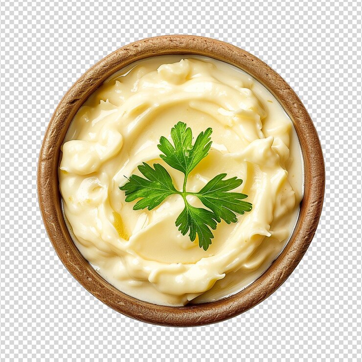 PSD la sabrosa salsa de bechamel aislada en un fondo transparente png