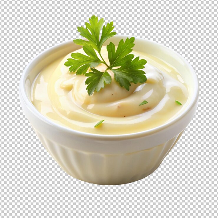PSD sabrosa salsa de bechamel png aislada sobre un fondo transparente