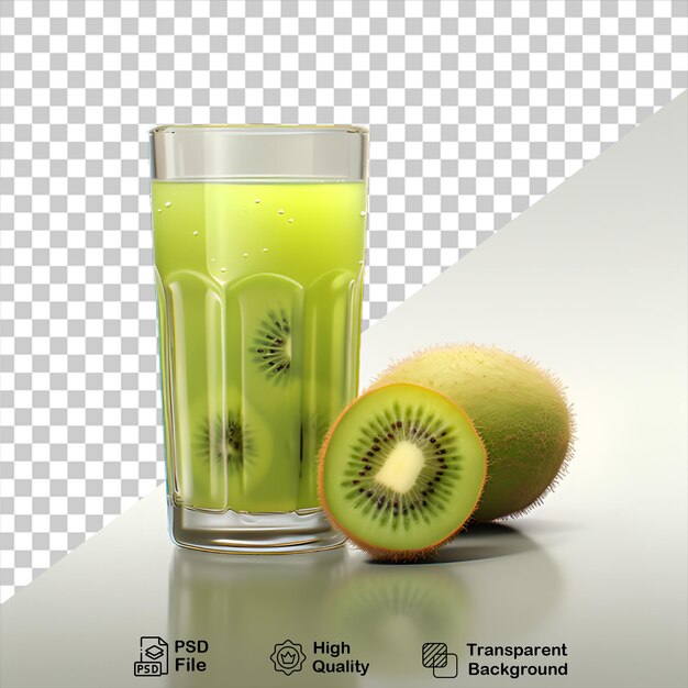 Un sabroso batido de kiwi aislado sobre un fondo transparente incluye un archivo png