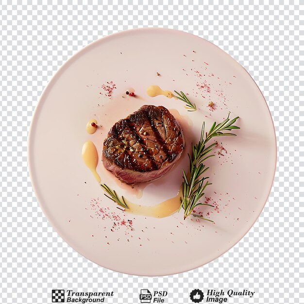 Sabroso filete de carne a la parrilla aislado sobre un fondo transparente