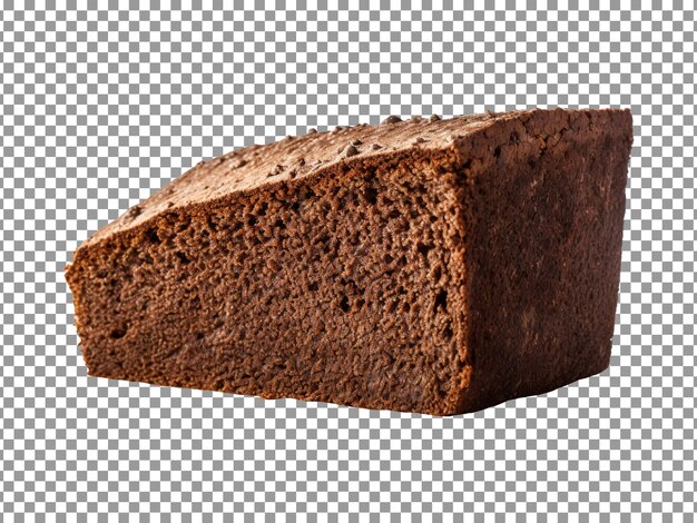 Sabroso pan de centeno marrón fresco aislado sobre un fondo transparente