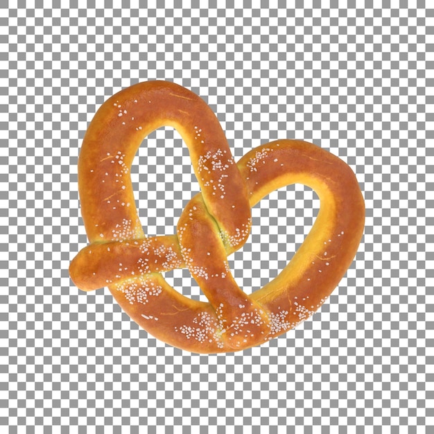 Sabroso pretzel fresco aislado sobre fondo transparente