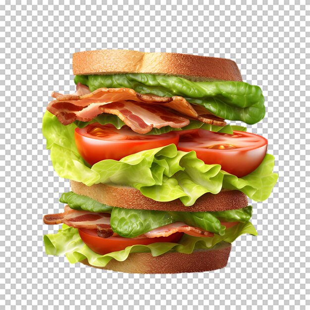 Sabroso sándwich png aislado sobre fondo transparente