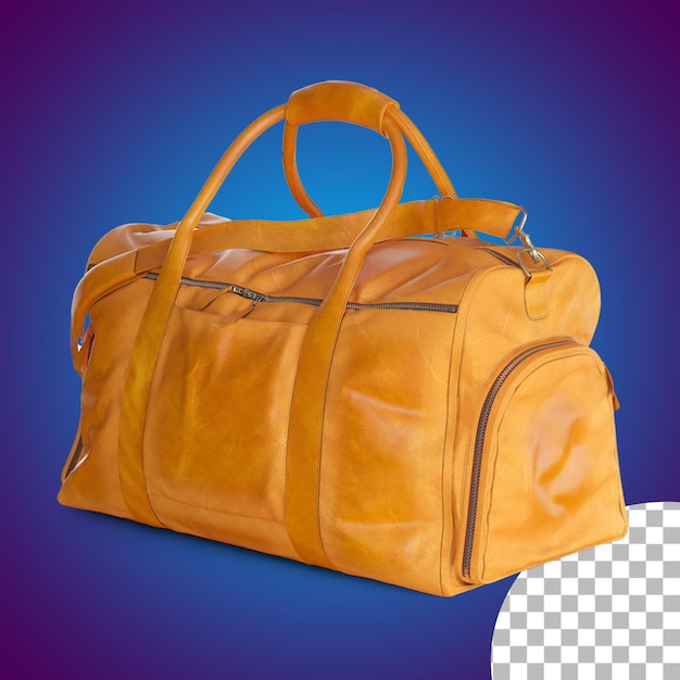 PSD sac à bagages en cuir marron pour concept de voyage
