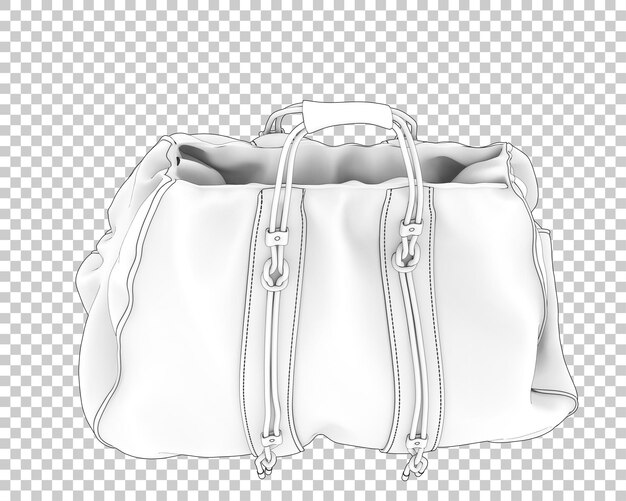 PSD sac en cuir isolé sur fond transparent illustration de rendu 3d