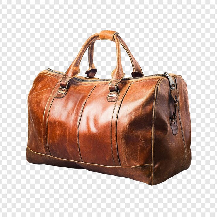 PSD un sac à dos en cuir brun vintage, un compagnon de voyage classique