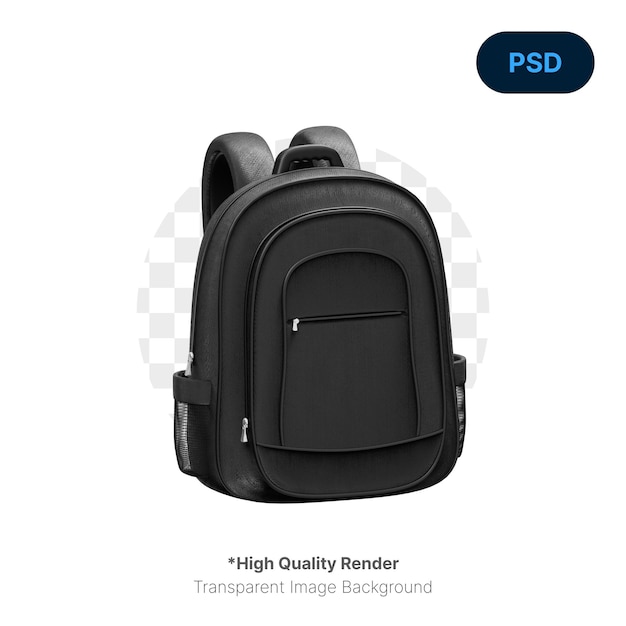 PSD le sac à dos noir 3d icon premium est disponible sur psd