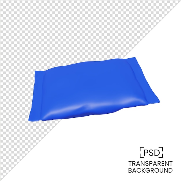 Sac D'emballage Bleu Rendu 3d Illustration