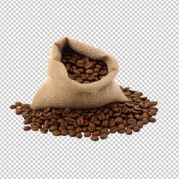 Sac de grains de café sans fond png