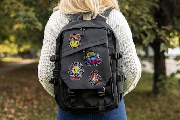 PSD sac avec maquette de patch