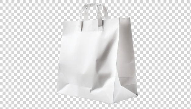 PSD sac en papier blanc isolé sur fond transparent