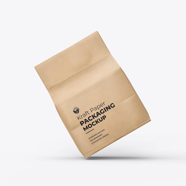 Un sac en papier brun qui dit "kew" dessus