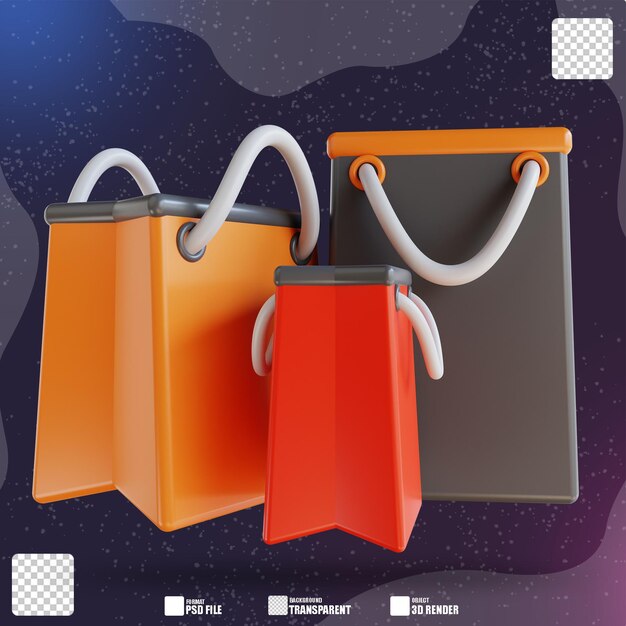 Sac en papier Illustration 3D 2