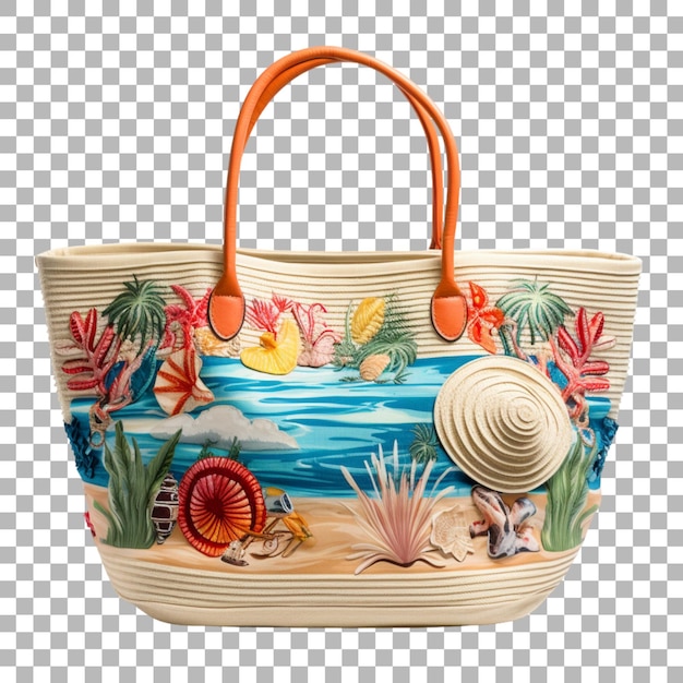 Sac De Plage Sur Fond Transparent