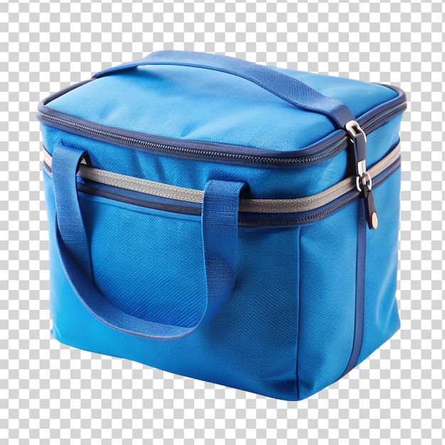 PSD sac de réfrigérateur bleu isolé sur fond transparent