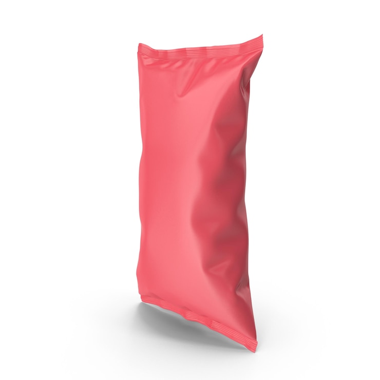 PSD un sac rouge de sac rouge avec un fond blanc