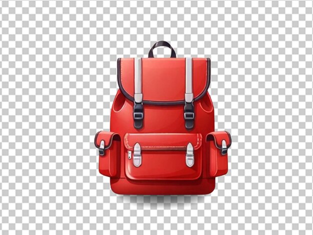 PSD le sac scolaire rouge 3d