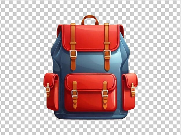 PSD le sac scolaire rouge 3d