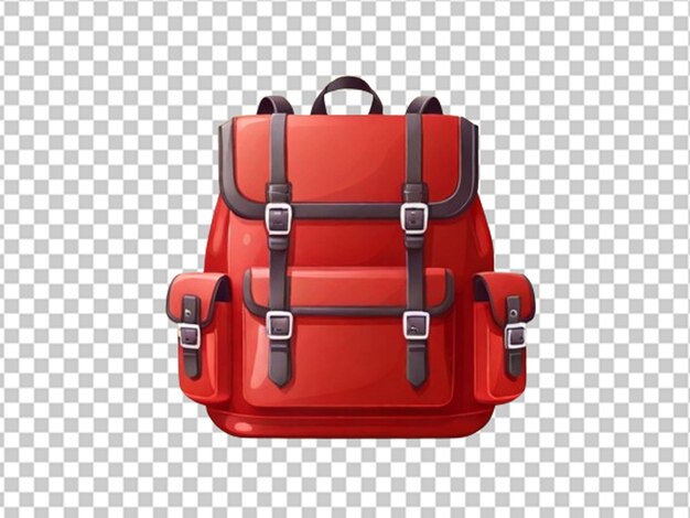 PSD le sac scolaire rouge 3d