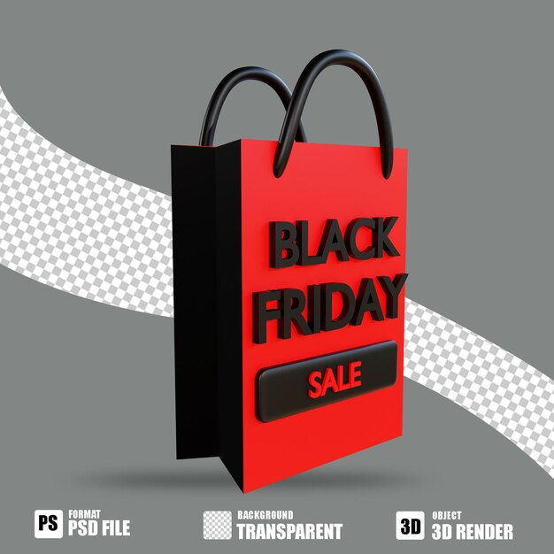 Sac Shopping 3d Black Friday 4 Pour La Promotion En Ligne