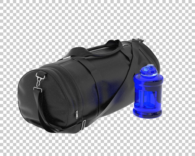 PSD sac de sport isolé sur un fond transparent illustration de rendu 3d