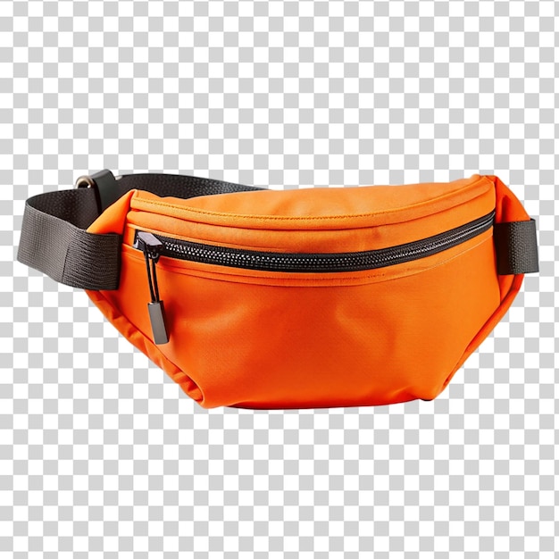 PSD sac sportif orange isolé sur fond transparent