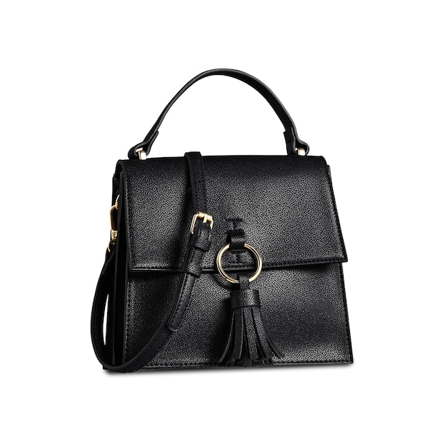 Sac De Vanité En Cuir Noir Pour Fille