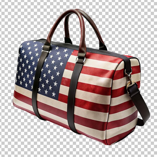 Sac De Voyage Avec Drapeau Américain à Fond Transparent