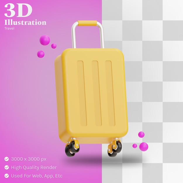 Sac De Voyage Illustration 3d