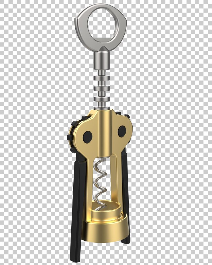 PSD sacacorchos en la ilustración de renderizado 3d de fondo transparente