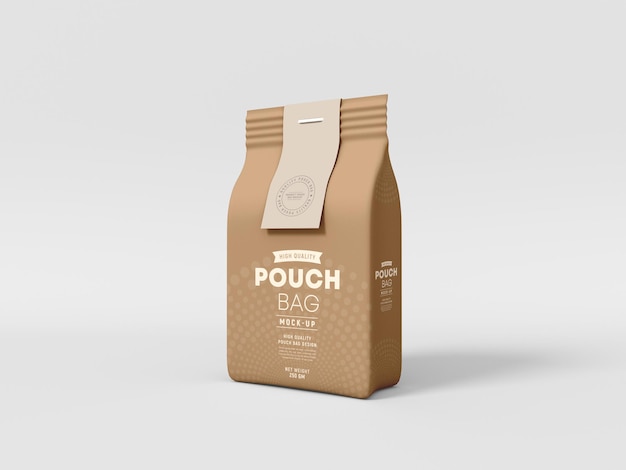 Sacchetto di carta con etichetta mockup