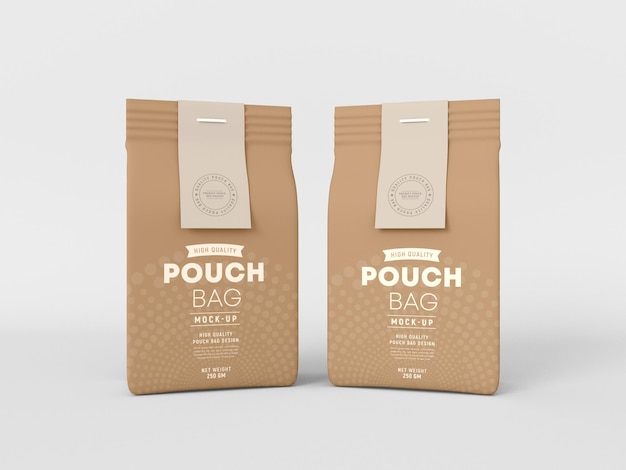 Sacchetto di carta con etichetta mockup