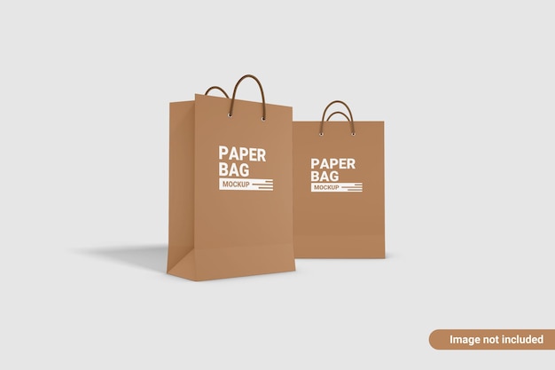 Sacchetto di carta Mockup Design isolato