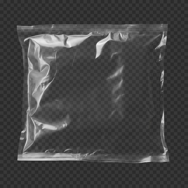 Sacchetto di plastica trasparente - modello di imballaggio isolato