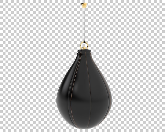 Sacco da boxe su sfondo trasparente 3d rendering illustrazione