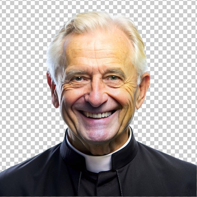 PSD el sacerdote mayor sonriente fondo transparente