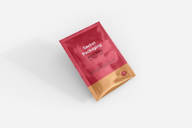 Sachet packaging mockup