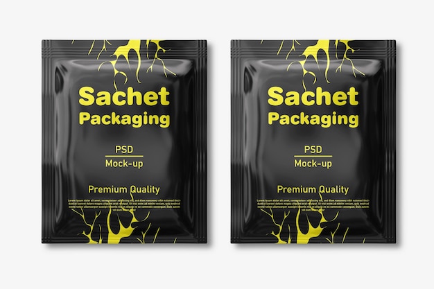 PSD sachet packaging mockup