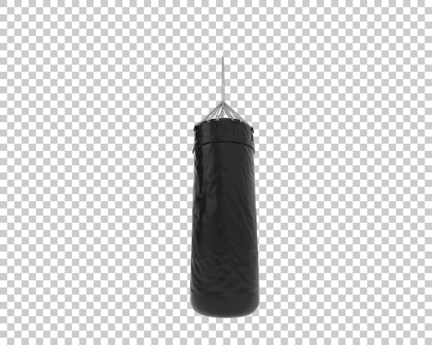 Saco de boxeo aislado sobre fondo transparente ilustración de renderizado 3d