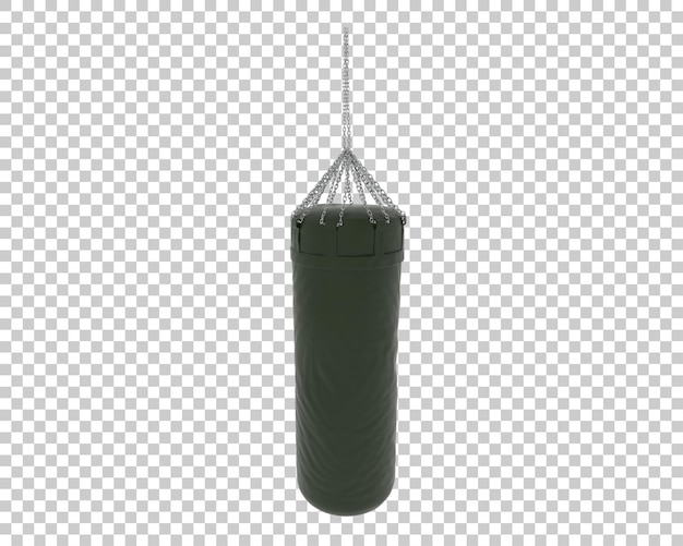 Saco de boxeo aislado sobre fondo transparente ilustración de renderizado 3d