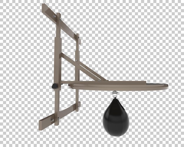 Saco de boxeo aislado sobre fondo transparente ilustración de renderizado 3d